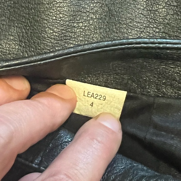 BCBG MaxAzria |  Vintage 100% Leather Pants - Picture 9 of 13